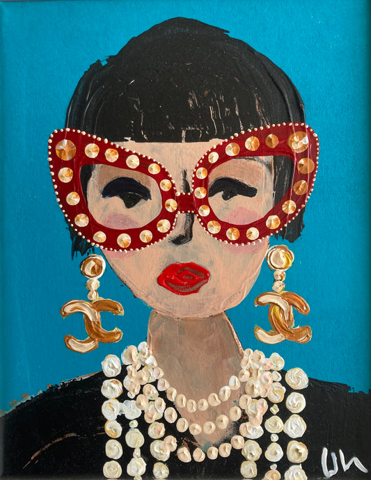 Dam som drömmer om en våning i Paris