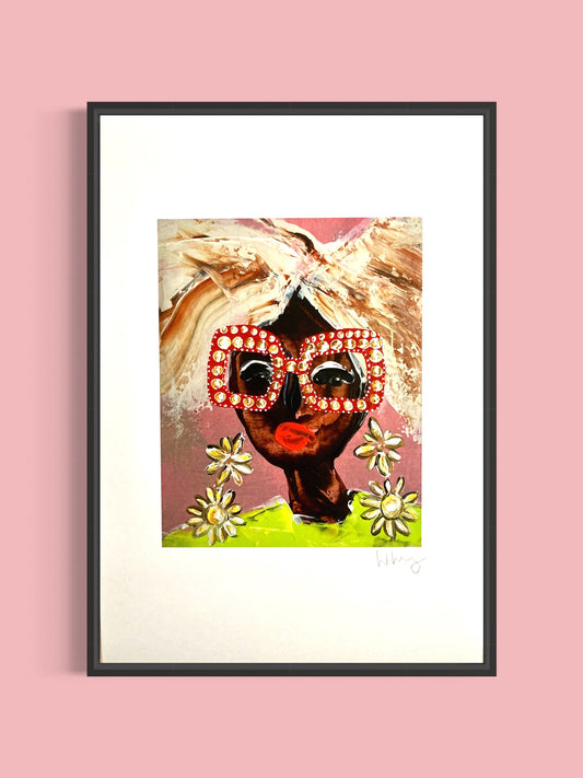 Dam med stjärnörhängen