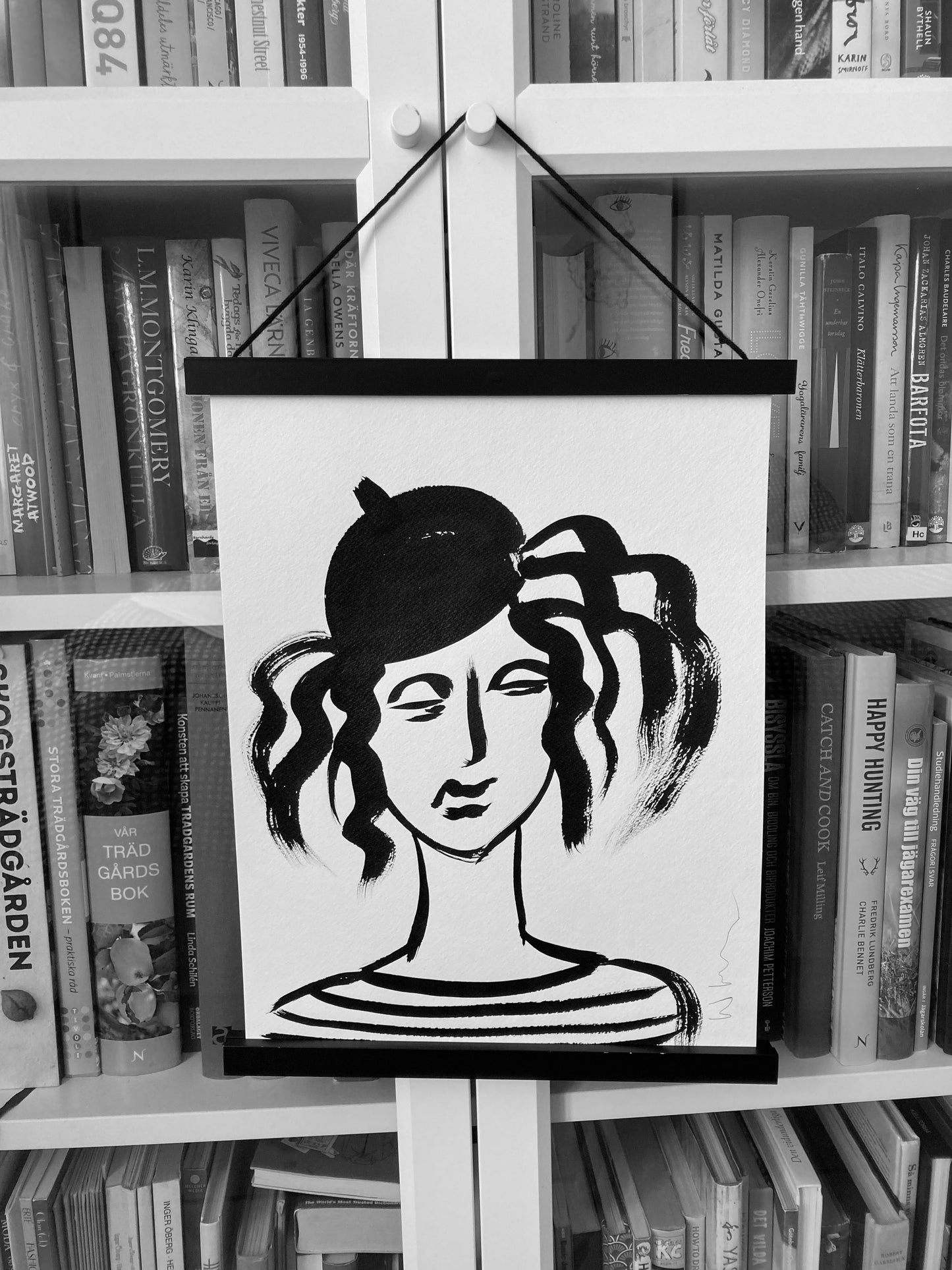 Curly girl with beret
