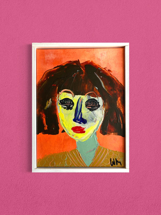 Dam med sol på kind