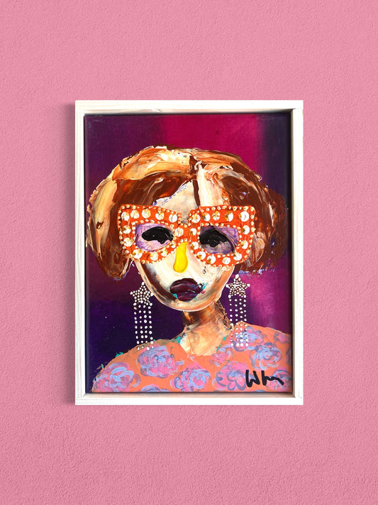 Dam med stjärnörhängen