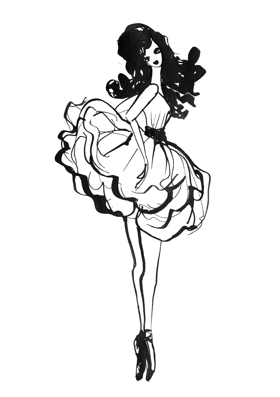 Flowy ballerina